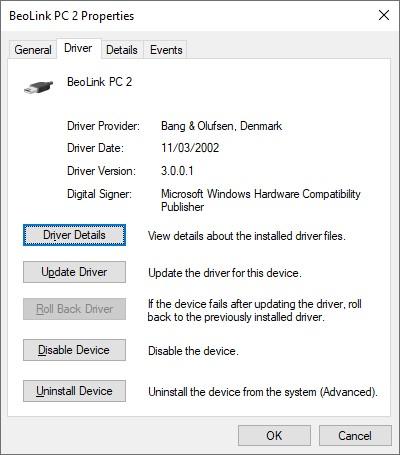 installed driver