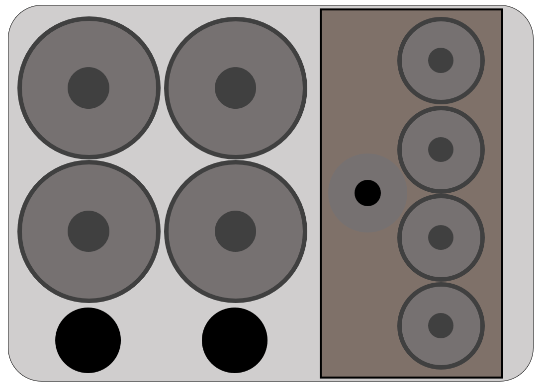 Transducer Layout - 2x2 Woofer Group