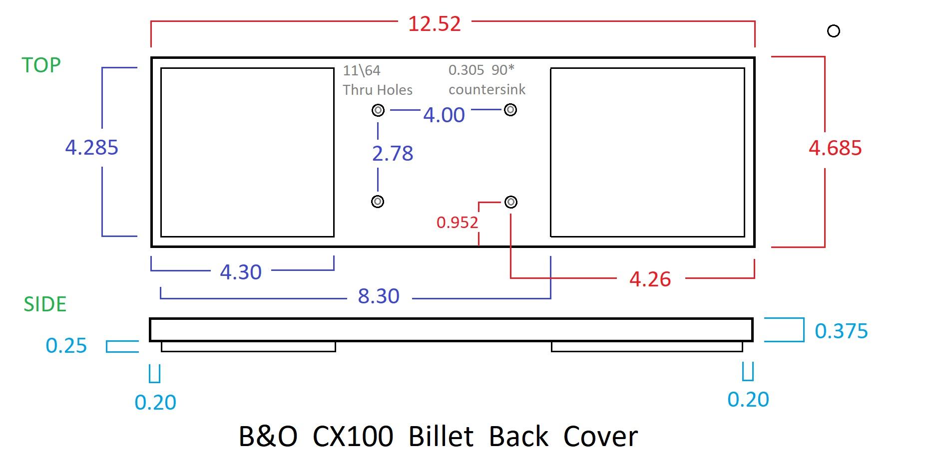 CX100 billet cover